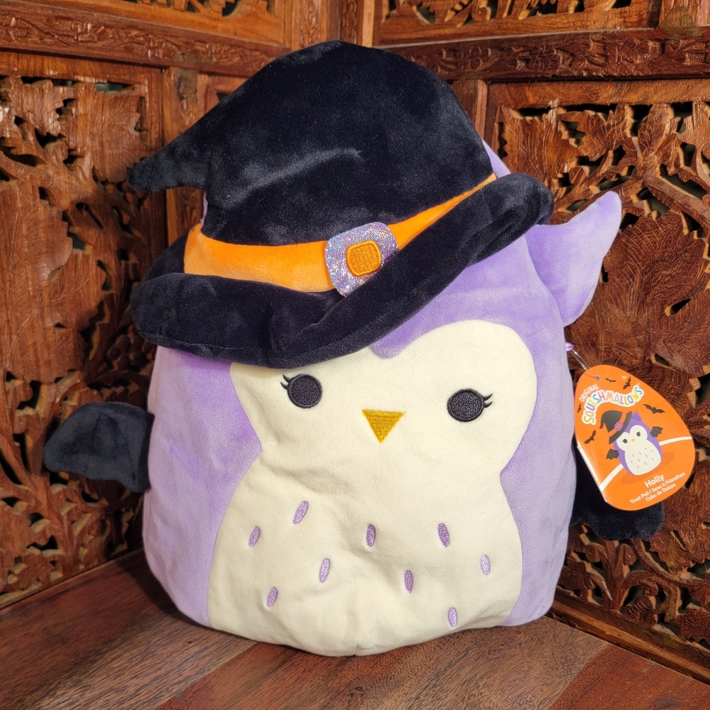 Squishmallows Holly Witch Owl Treat Pail Purse
